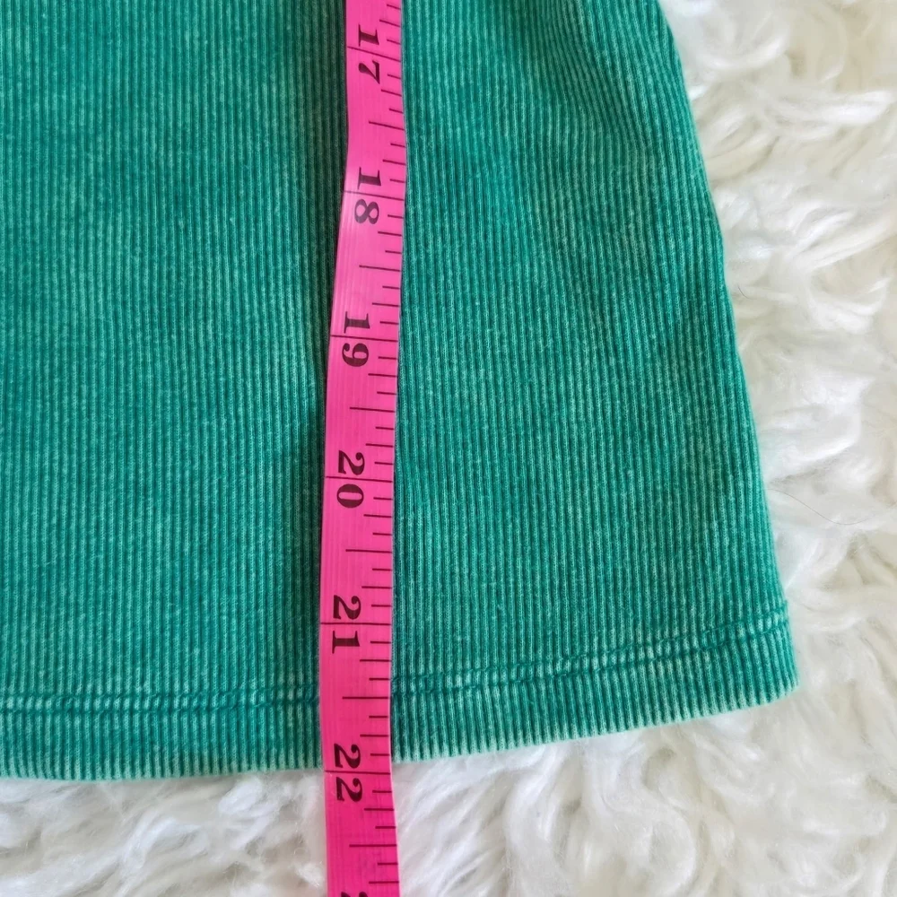 Automet Green Washed Rib Tank Top. Size xsmall. New. - Picture 6 of 9